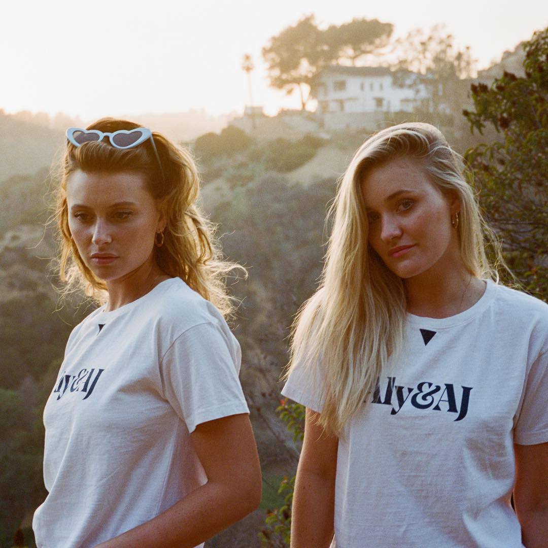Aly and AJ in tees