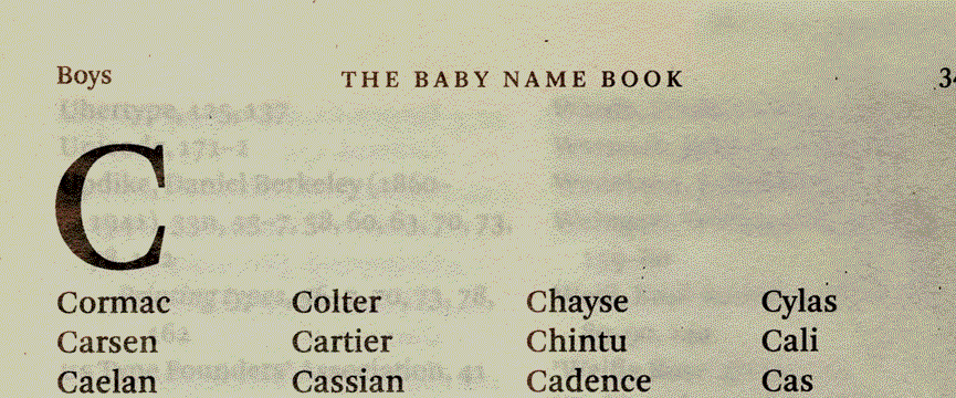 TSIAAS Baby Name Book